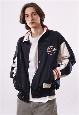 90'S VINTAGE MENS NIKE BASKETBALL TRACK TOP BOMBER JACKET