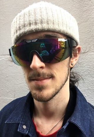 VINTAGE RAD SPORT RAINBOW MIRROR SUNGLASSES