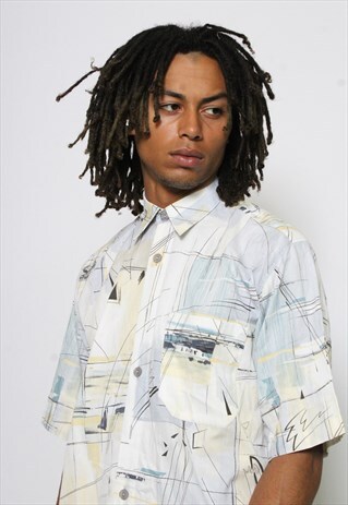 VINTAGE MARC THOMBARD SHORT SLEEVE PATTERN SHIRT