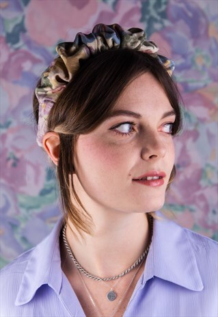VINTAGE MIXED FLORAL SCRUNCHIE HEADBAND