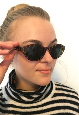 VINTAGE BROWN CAT EYE SUNGLASSES ROMA