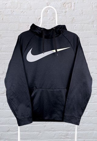 VINTAGE NIKE HOODIE BLACK SWOOSH SMALL