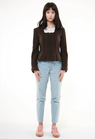 90S VINTAGE YSL YVES SAINT LAURENT TOM FORD WOOL BLAZER 722