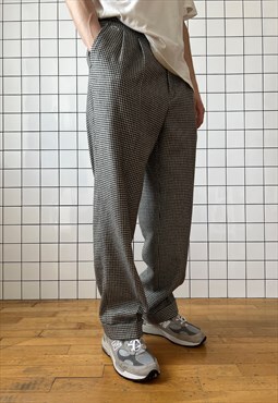 Vintage LACOSTE Pants Suit Trousers Check 80s