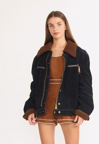 VINTAGE BLACK DOLCE&GABBANA CORDUROY JACKET COAT