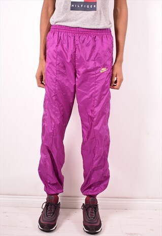 NIKE MENS VINTAGE TRACKSUIT TROUSERS W32 L31 PURPLE 90S