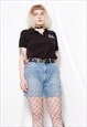 90S GRUNGE Y2K SPORTS EMPORIO ARMANI LOGO BLACK POLO SHIRT