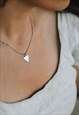 TRIANGLE NECKLACE SILVER CHAIN GIFT FOR HER FESTIVAL JEWELRY