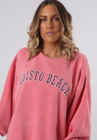 SWEATSHIRT JUMPER OVERSIZED EDISTO BEACH LOGO UK 18 (GO4W)