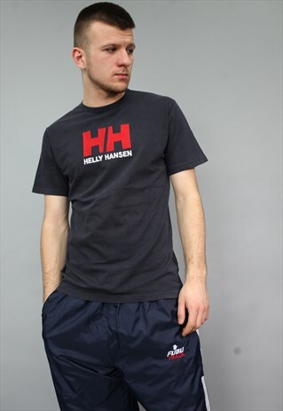 VINTAGE HELLY HANSEN NAVY BLUE T-SHIRT