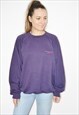 Vintage 90s Rare ADIDAS Colors of Sport Purple Sweatshirt