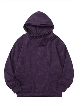Utility hoodie Japanese style pullover raised neck cyber top