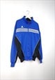 VINTAGE ADIDAS TRACK JACKET FOOTBALL IN BLUE S