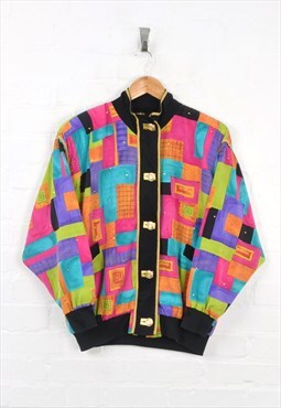 Vintage 80s Patterned Jacket Ladies Small