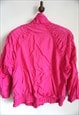 VINTAGE WINDBREAKER JACKET TRACKSUIT BRIGHT PINK ACTIVEWEAR