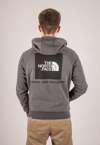 THE NORTH FACE BOX LOGO HOODIE IN GREY