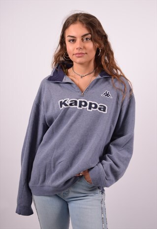 VINTAGE KAPPA SWEATSHIRT JUMPER BLUE