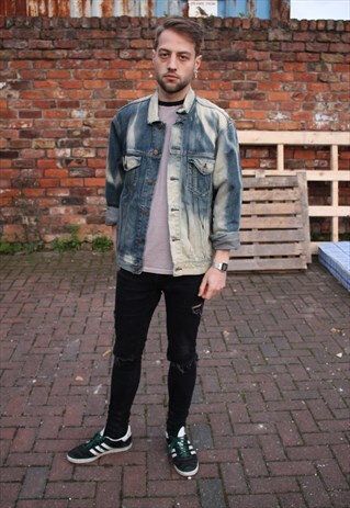 RALPH LAUREN BLEACH DYED DENIM JACKET