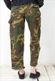 VINTAGE ARMY M CAMO MILITARY CARGO PANTS TROUSERS CAMPING