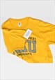 VINTAGE 90'S RUSSELL ATHLETIC T-SHIRT TOP YELLOW