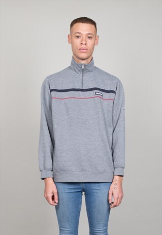 VINTAGE HIGH NECK ZIP UP 90'S REEBOK SWEATER
