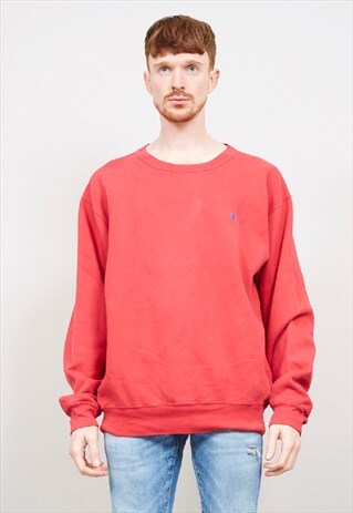 VINTAGE 90'S POLO RALPH LAUREN OVERSIZED RED SWEATER