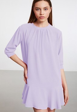 Comfort Fit Mini Dress in Lilac