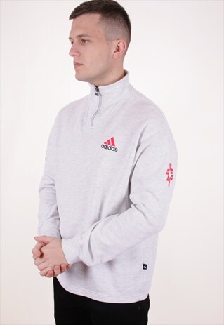 90S VINTAGE ADIDAS 1/4 ZIP SWEATSHIRT AA8710