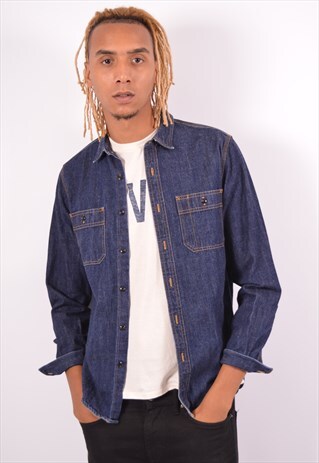 VINTAGE J. CREW DENIM SHIRT BLUE