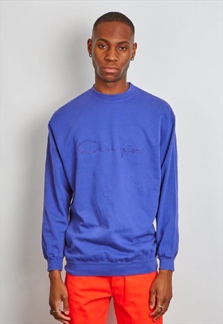 VINTAGE 90'S CHAMPION LOGO PURPLE SWEATER