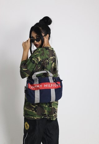 RARE VINTAGE TOMMY HILFIGER DUFFLE MINI WEEKEND BAG