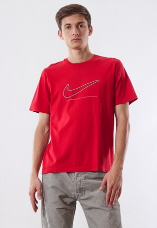 VINTAGE NIKE TEE 90S RED BIG LOGO