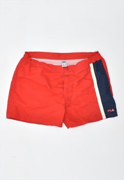 Vintage 00's Y2K Fila Swimming Shorts Red