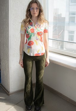Vintage 70's Multicolour  SAINT CLAIR PARIS Top