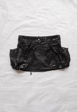 y2k glam party Mini Skirt with cargo pockets sequins 