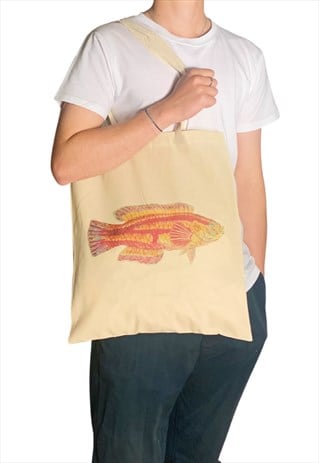 FRANK EDWARD CLARK SOUTH PACIFIC FISH TOTE BAG