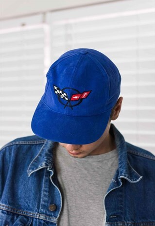 VINTAGE CORVETTE RACING CAP HAT LOGO 90S ONE SIZE 2.6