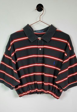 Upcycled Vintage Ralph Lauren Crop Polo Shirt Size 10-12 