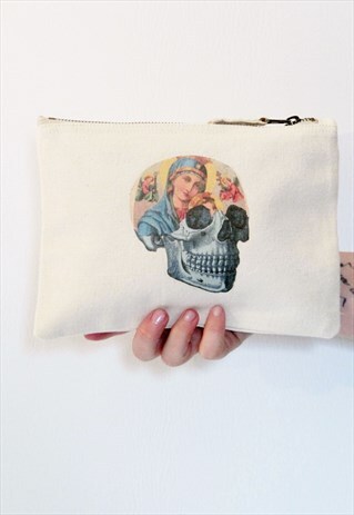VIRGIN MARY SKULL LARGE ACCESSORY BAG