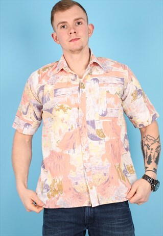VINTAGE PATTERN SHIRT IN MULTI NS163