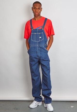 VINTAGE 90'S LEE INDIGO DENIM DUNGAREES