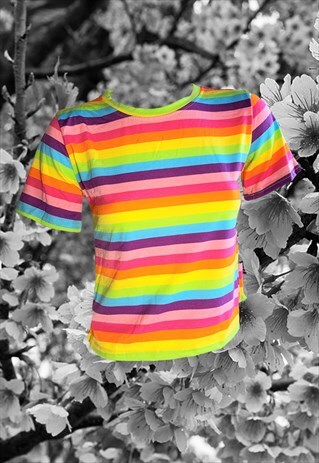RAINBOW STRIPED TEE