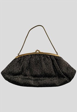 50's/60's Gold Black Lurex Vintage Ladies Evening Bag