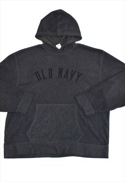 Vintage 90s Old Navy Dark Grey Logo Hoodie