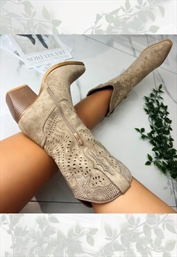 Cowboy boots Light brown western cowgirl boots