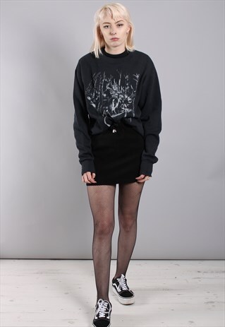 VINTAGE DEAR ANIMAL PRINT SWEATSHIRT
