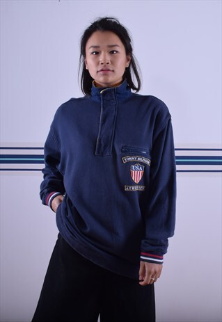 NAVY TOMMY HILFIGER SWEATSHIRT