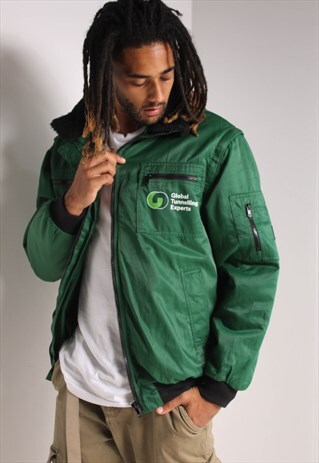VINTAGE 90'S MA-1 BOMBER JACKET GREEN