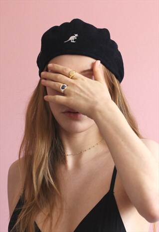 VINTAGE NAVY KANGOL FLAT CAP