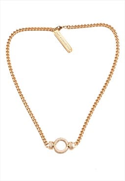 Gold plated Silver LinkLock Curb Chain waterproof necklace 